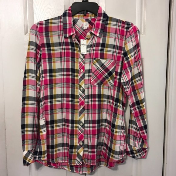Gap Multi-Colored Women's Flannel Shirt - Picture 1 of 6